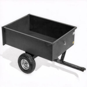 Remorque tractée pour autoportée, remorque en métal, roues grand format - 122x86 (h 37 cm)