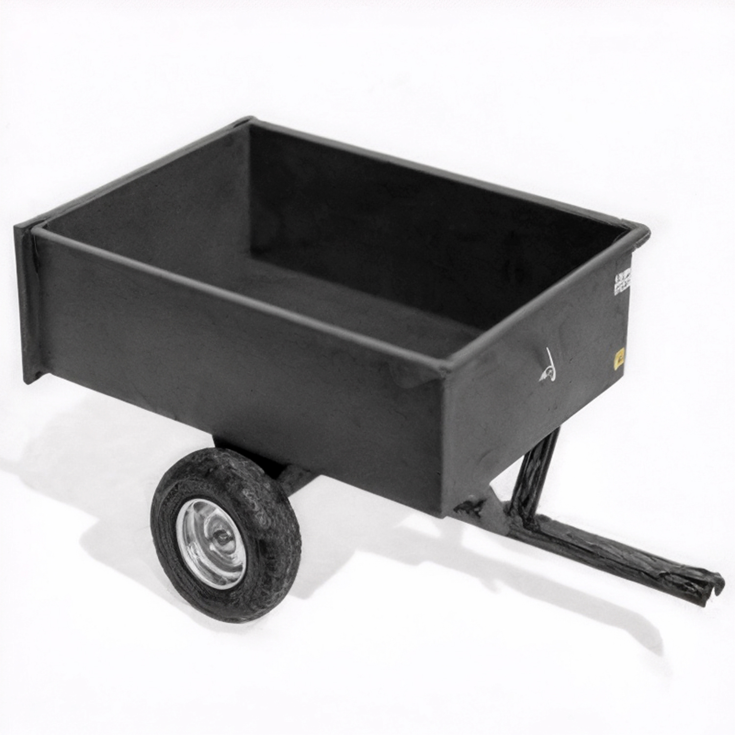 Remorque tractée pour autoportée, remorque en métal, roues grand format - 122x86 (h 37 cm)