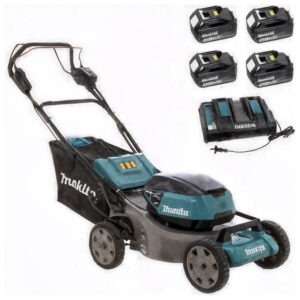 Tondeuse à gazon sur batterie 2X18V-46 cm MAKITA DLM462PT4 - 4 batterie incluses