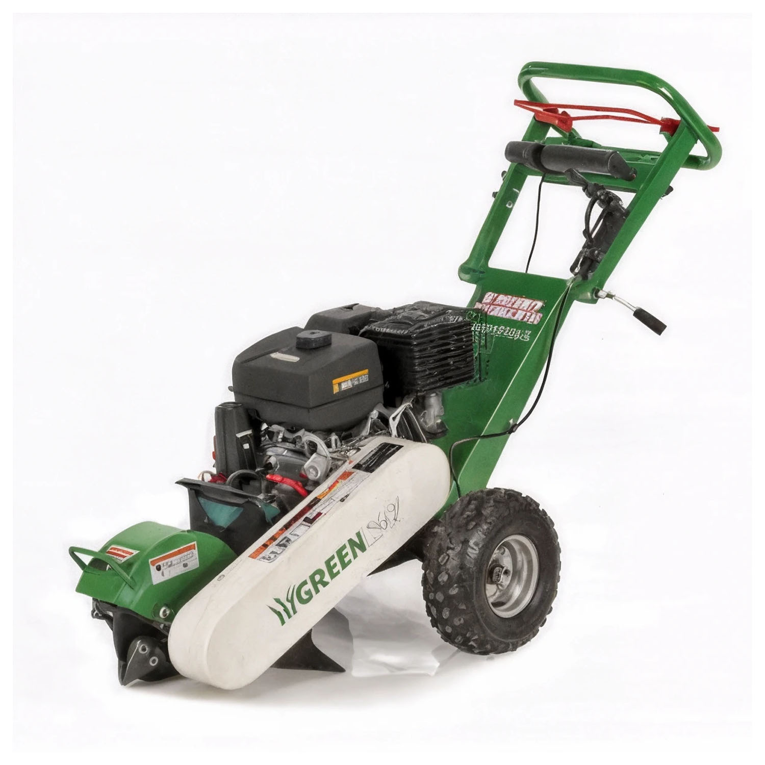 GreenBay Deep LE-330 - Rogneuse de souches - Moteur Loncin 420 cm3 avec démarrage électrique - Roue de coupe avec 8 fraises en carbure de tungstène