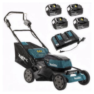 Tondeuse à gazon 2X18V-53cm MAKITA DLM530PT4 - incluses 4 batteries