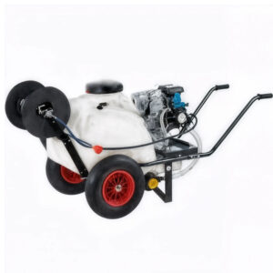 Groupe motopompe de pulvérisation Comet APS 41 - Loncin G 160 F et chariot avec cuve 120 L