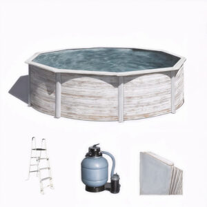 Gre Finlandia ronde Ø350 x 120 cm - Piscine hors-sol en acier