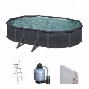 Gre Granada Ovale 730x375x132cm - Piscine hors sol en acier