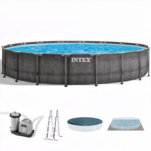 Intex Prisma Frame Greywood 26744NP - Piscine Ronde