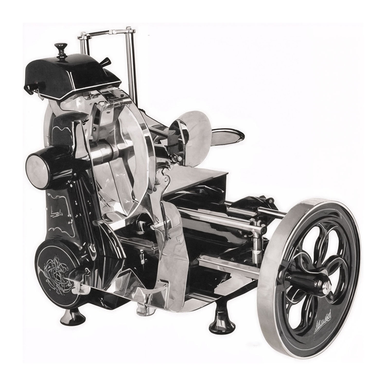 Berkel B2 Noire - Trancheuse à volant - Lame en acier chromé de 265 mm