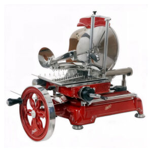 Berkel Tribute Rouge - Trancheuse à volant - Lame en acier chromé 300 mm