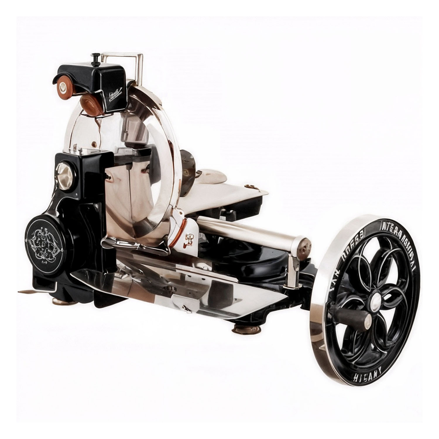 Berkel B114 Noire - Trancheuse à volant - Lame en acier chromé de 320 mm