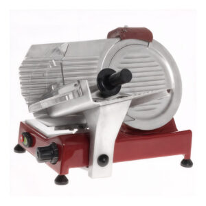 Trancheuse FAC F 250 R Rouge - Corps en Alliage d'aluminium - Avec parties lavables - Lame de 250 mm - Affûteur fixe