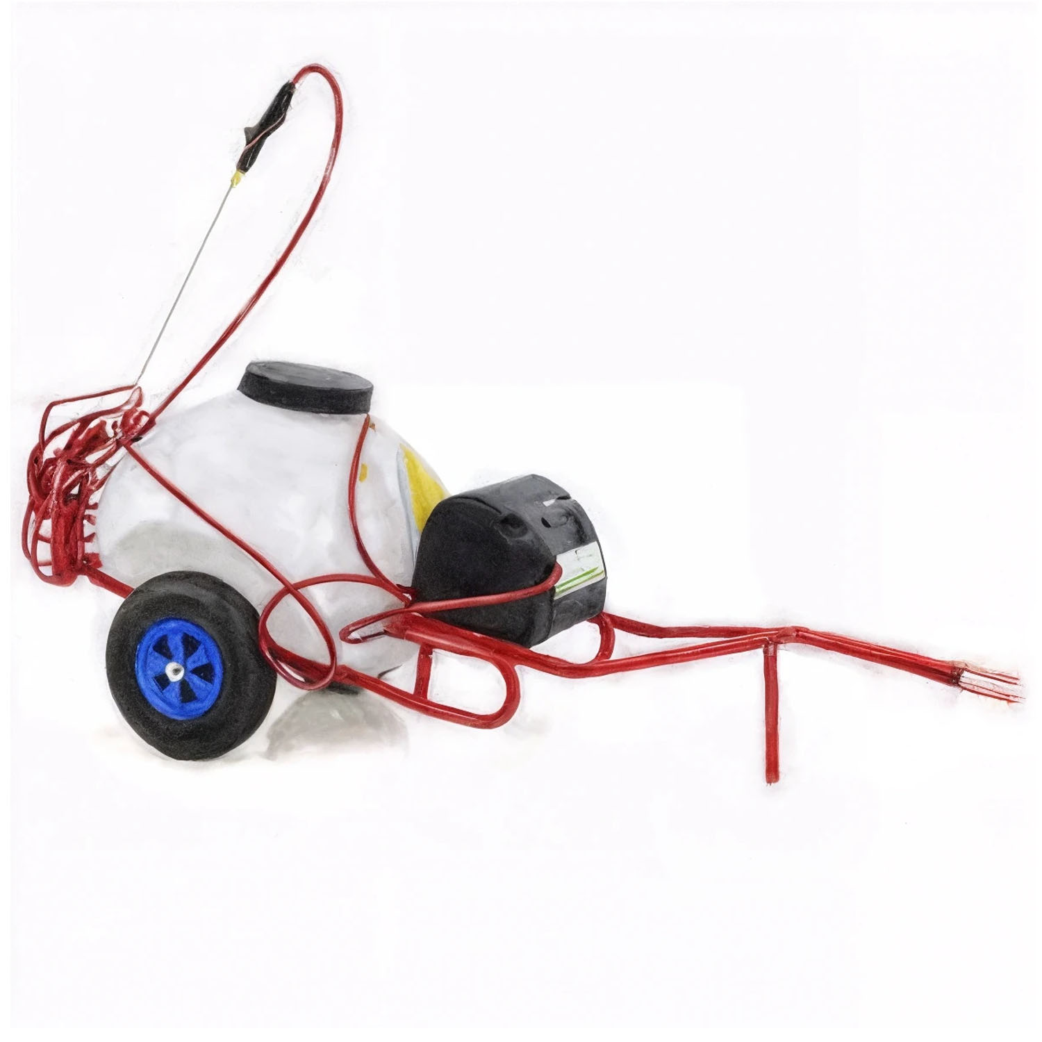 Pulvérisateur sur chariot à batterie 12V de 120 L PRO - Pompe de pulvérisation électrique avec attelage