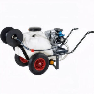 Groupe motopompe de pulvérisation Comet MTP MC 25 - Loncin 148F-2 sur châssis avec cuve 80 lt