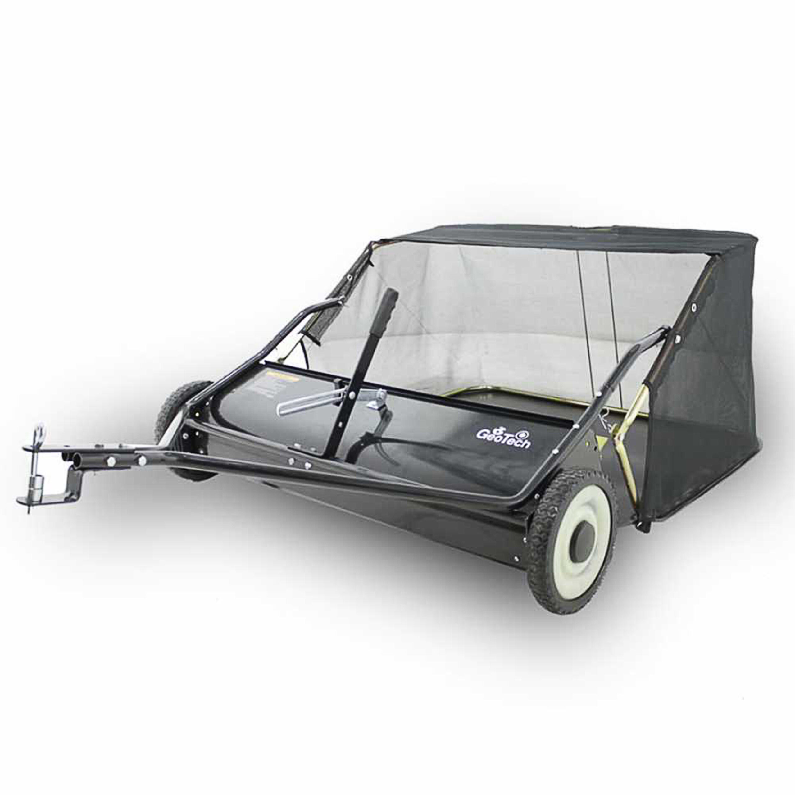 Balayeuse remorquée pour tracteurs tondeuses autoportées à (traction) -balai ramasseur