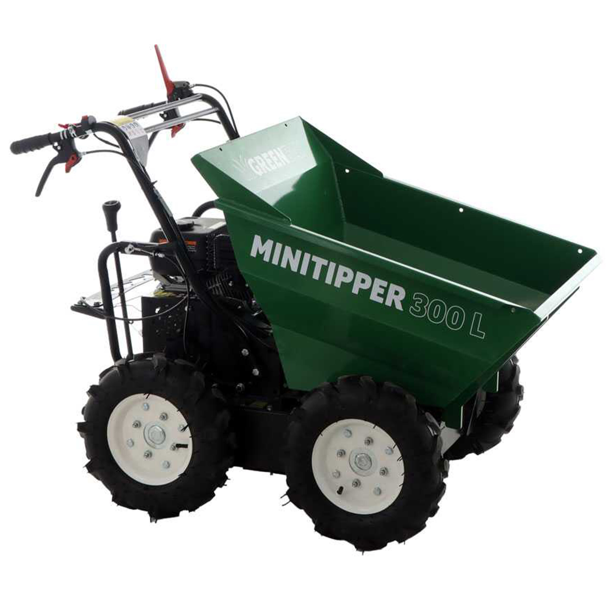 Brouette-4x4-essence-greenbay-minitipper-300 L -moteur-Loncin-G200F