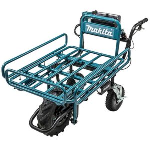 Brouette électrique-roues-makita-DCU180-avec-châssis-tubulaire-sans-batteries