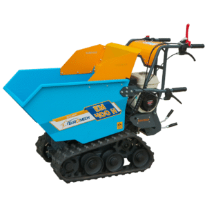 Brouette-motorisée à chenilles-EuroMech-EM400H-dump-caisson-dumper-avec-charge-de-400-kg