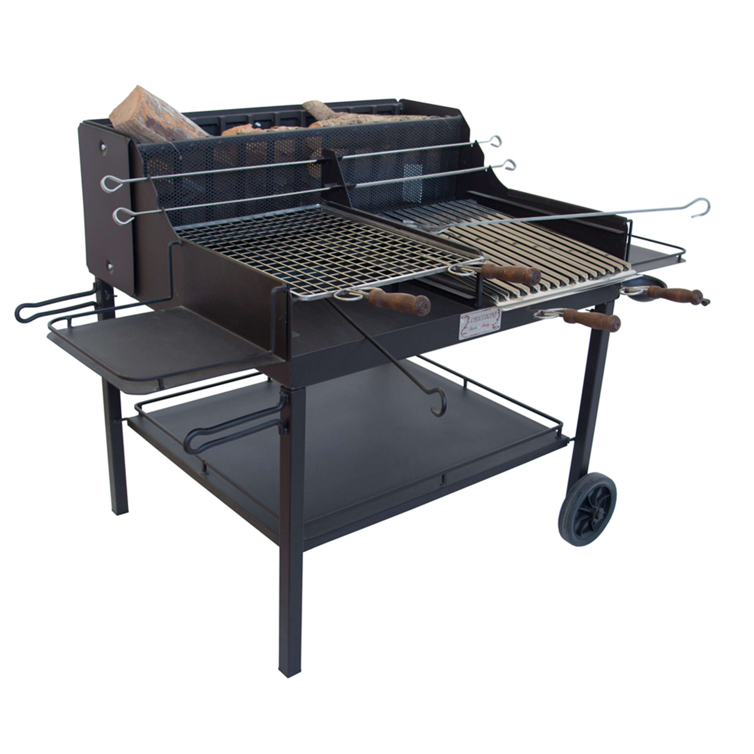 Cruccolini Little Tuscany-barbecue-en-fer-artisanal à bois-et-charbon