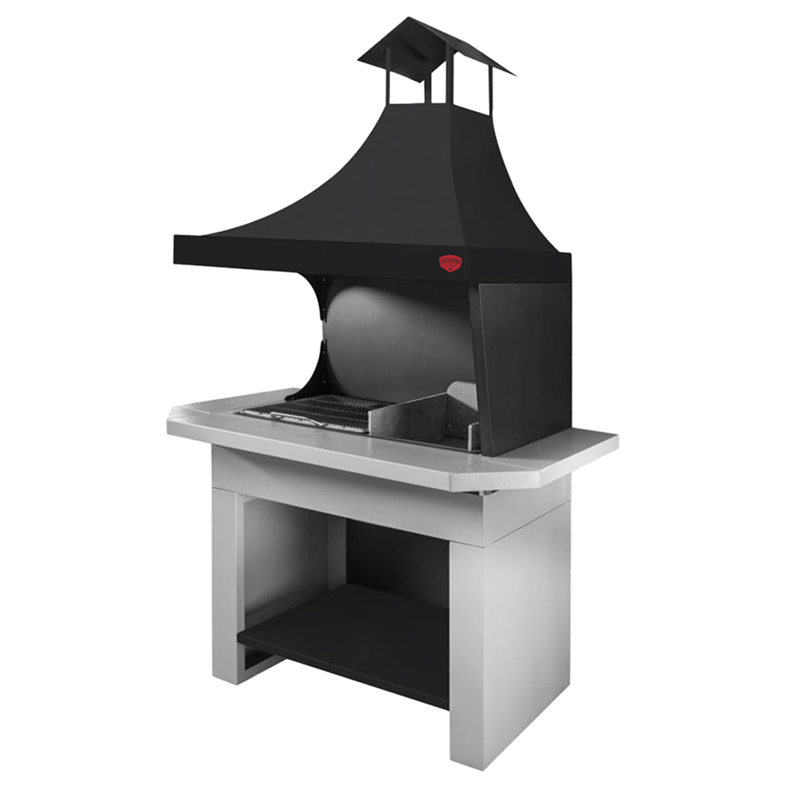 Edilmark Falò Barbecue-en-acier à bois-et-charbon