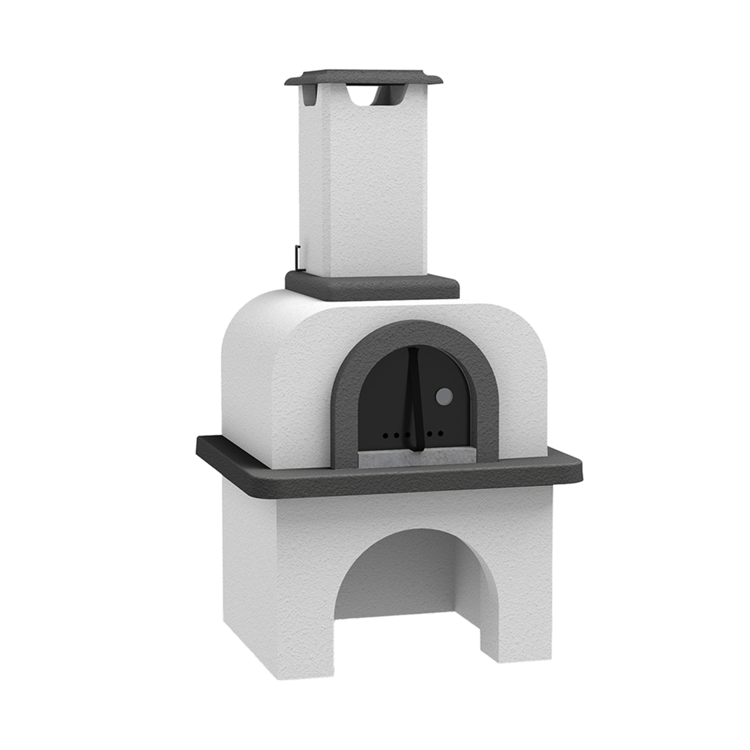 Edilmark-pizeta - Four à bois-d'exterieur-en-maçonnerie-chambre-de-cuisson-80x70 cm