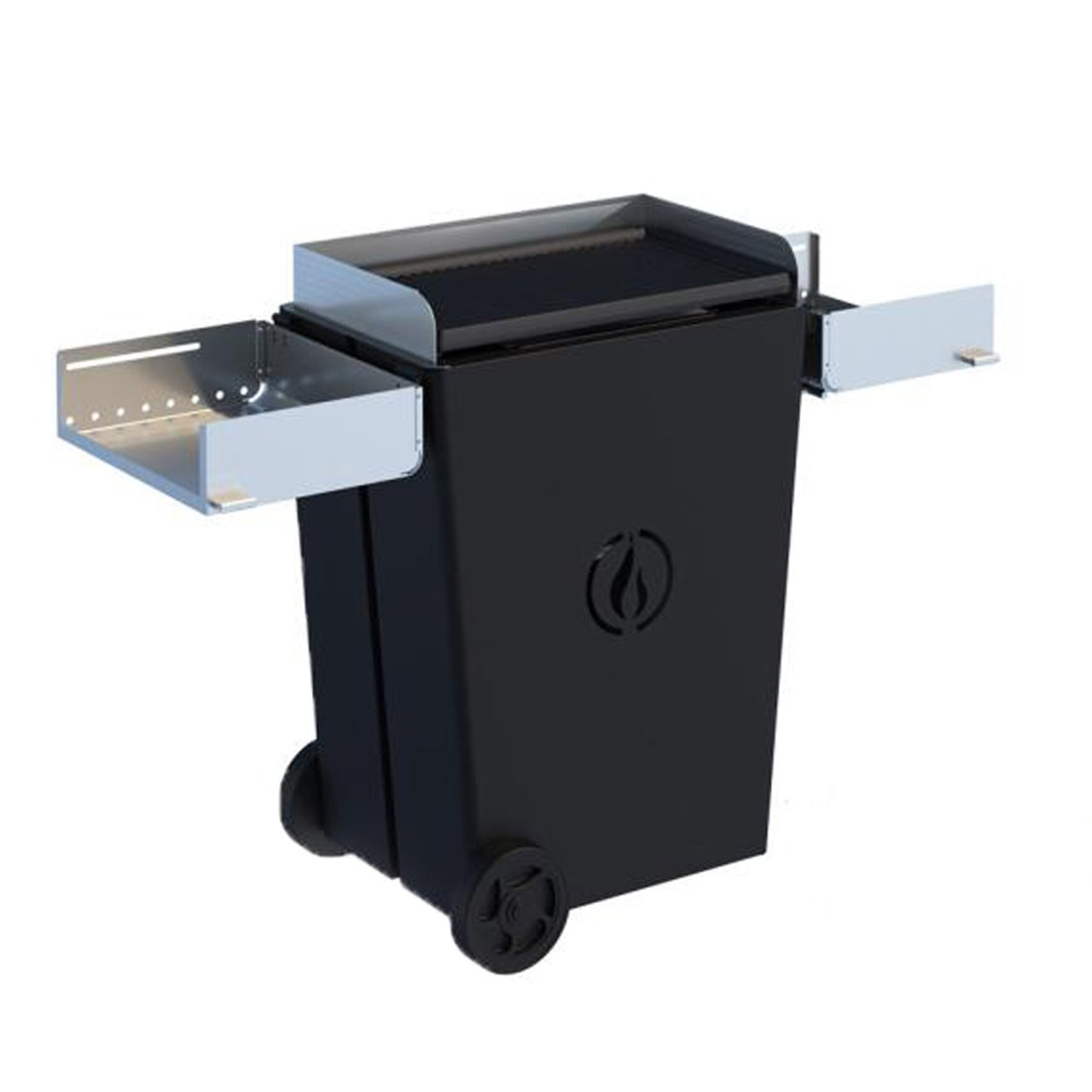 Linea-vz-party-Nero(noir)-Barbecue-pyrolytique-pellets-sur-roues