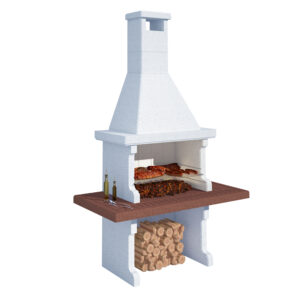 Linea-VZ-Panarea-barbecue à bois et à charbon-en-maçonnerie