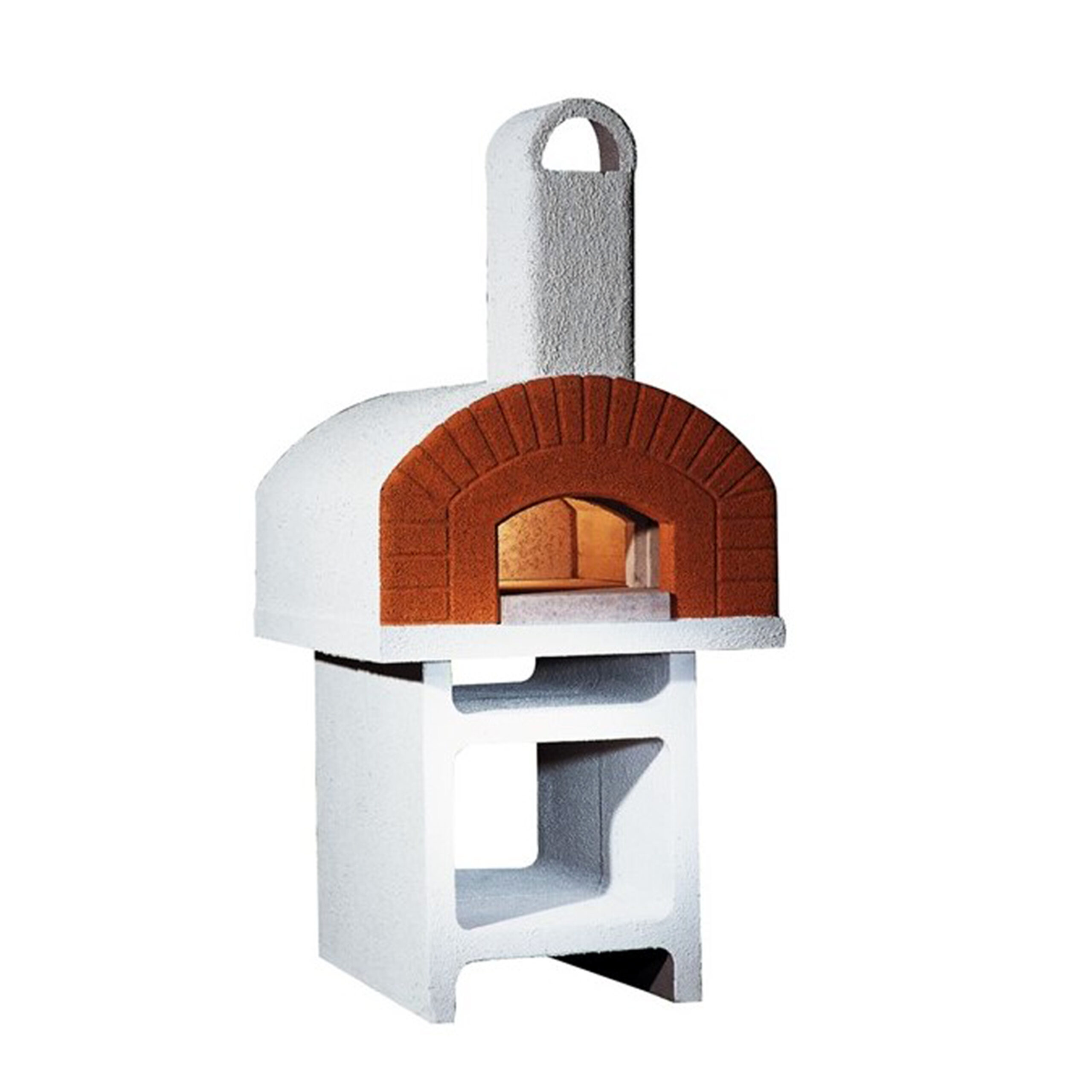 Linea-VZ-Portici - Four à bois-d'exterieur-avec-base-en-ciment-Avec-chambre-de-cuisson-72x70 cm