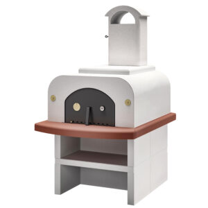 Palazzetti-Easy-Large-avec-base - Four à bois-d'exterieur-avec-chambre-77x96 cm