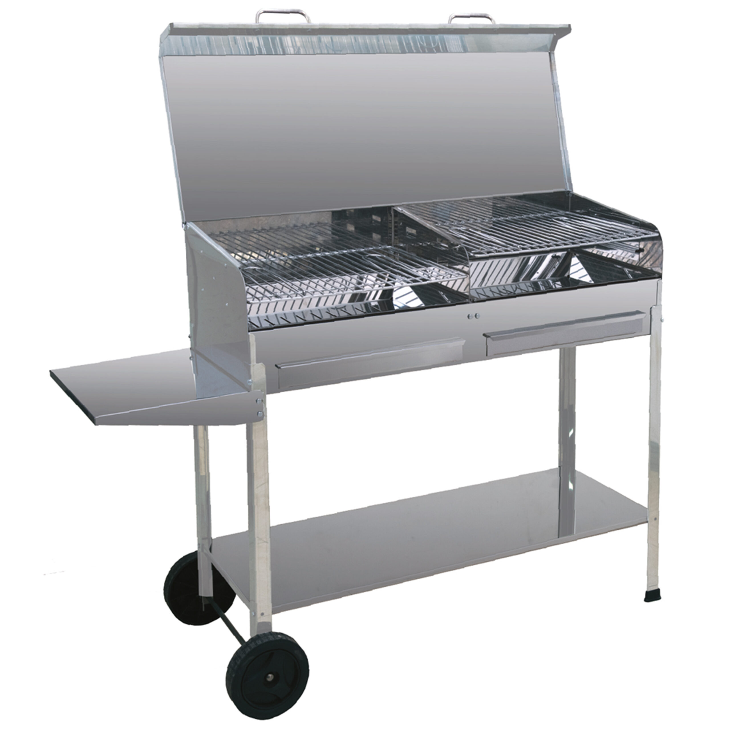 Seven-Italy-achille-big-barbecue-charbon-en-acier-inox-artisanal-2x-47,5x37-cm